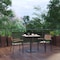 Flash Furniture 30" Square Faux Teak Patio Table & 2 Club Chairs XU-DG-104560062-GG - alternate 1